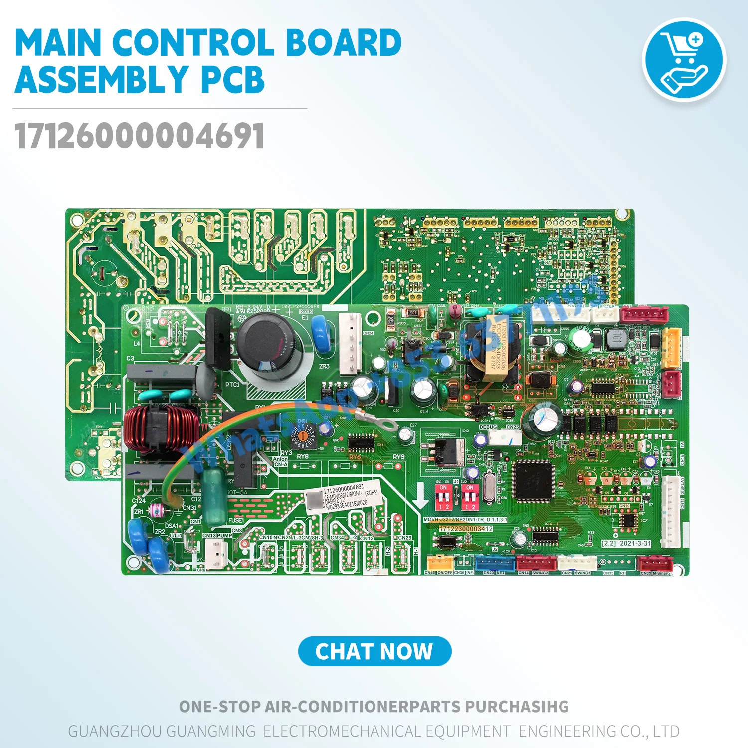 Indoor Main Control Board Assembly pcb 17126000004691 For Midea VRF Unit CE-MDVD36T2/BP2N1-DA5(E).D.1.2 air conditioner parts