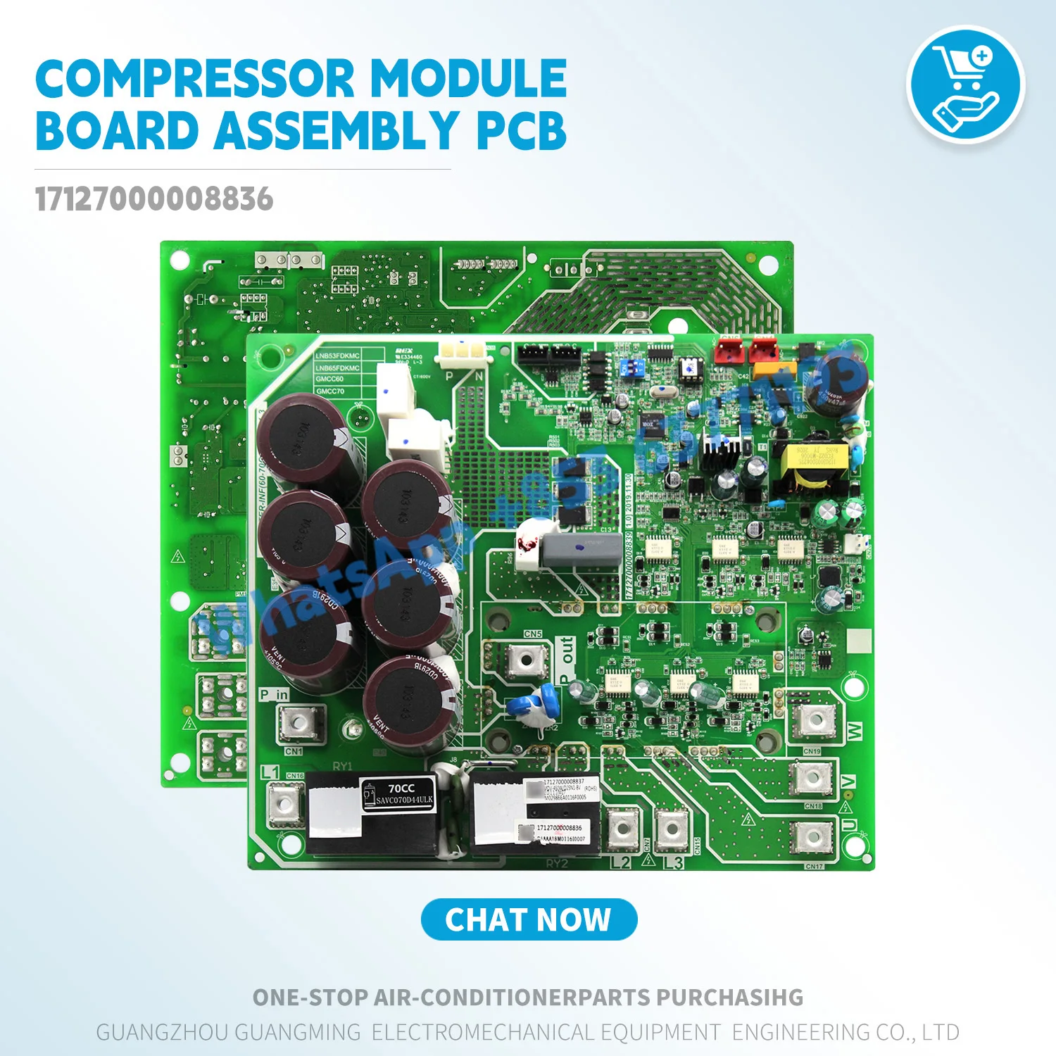 New Compressor Module Board Assembly pcb17127000008836 For Midea VRF Outdoor Unit MDV-450W/D2SN1-8V2.D.1.1 air conditioner parts