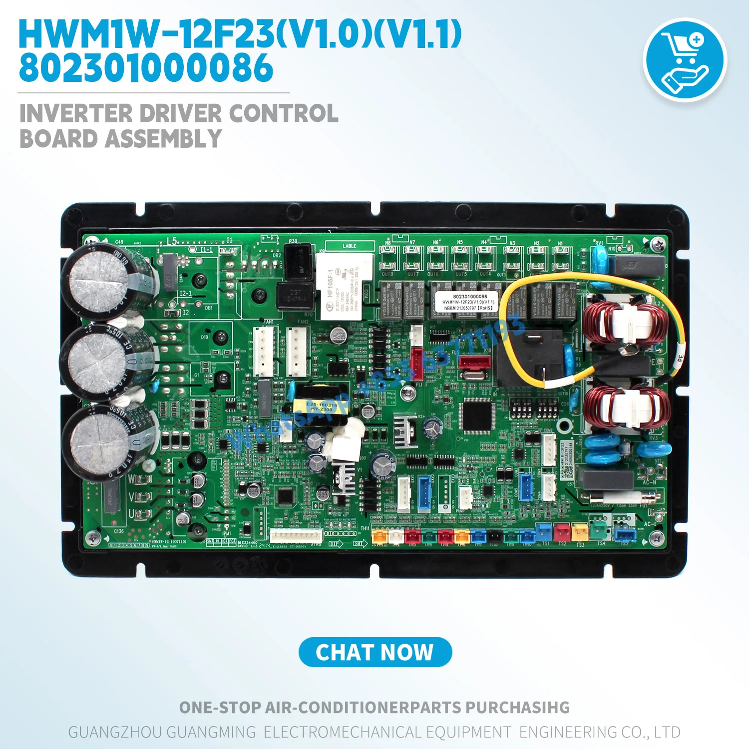 New Inverter Driver control Board Assembly 802301000086 HWM1W-12F23(V1.0)(V1.1)19071101 for Hitachi Mitsubishi Outdoor unit PCB