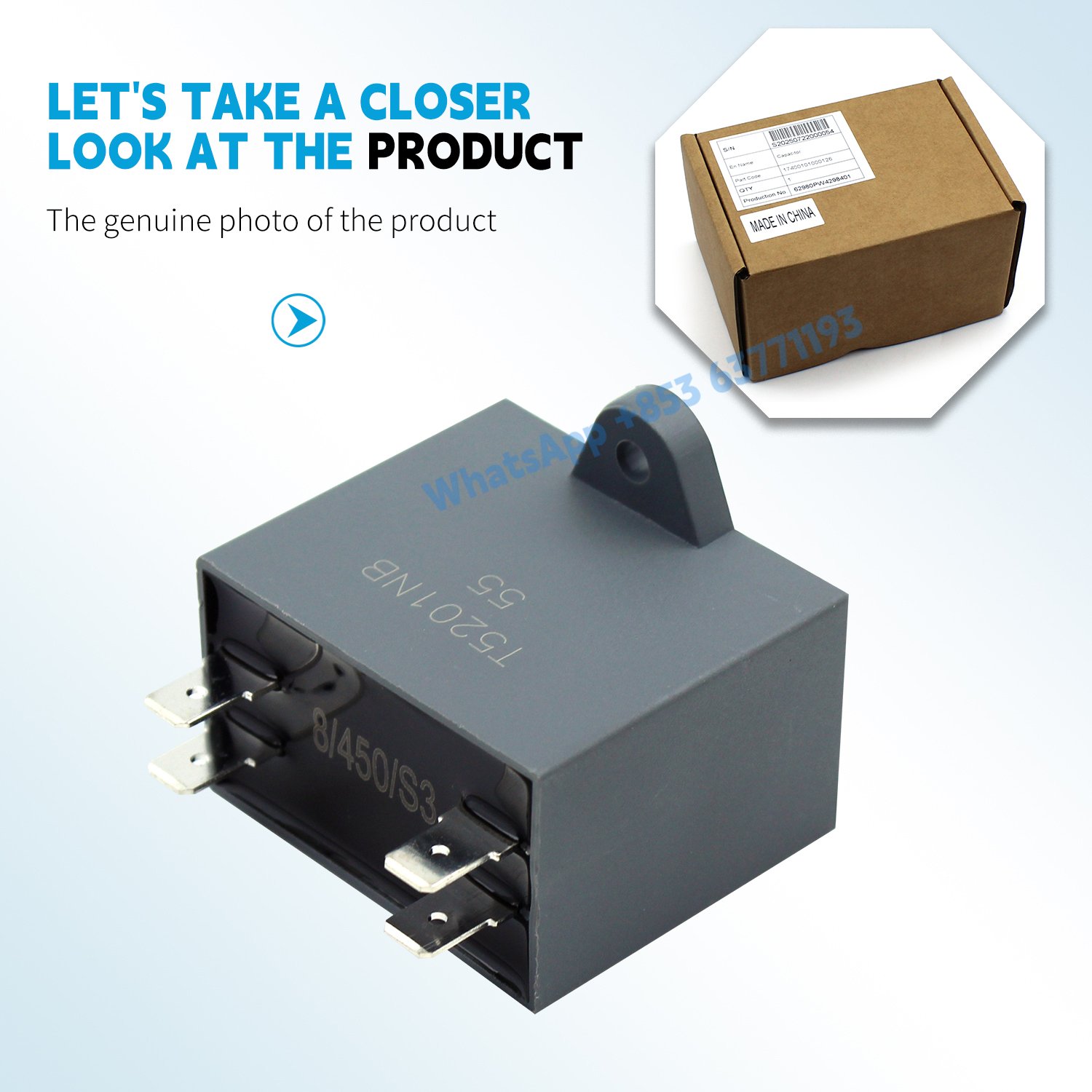 New Capacitor Fan Motor 17400101000126 CBB61 For Trane VRF Outdoor Unit 8UF 450VAC 50/60Hz HVAC air conditioner Original parts - Image 3