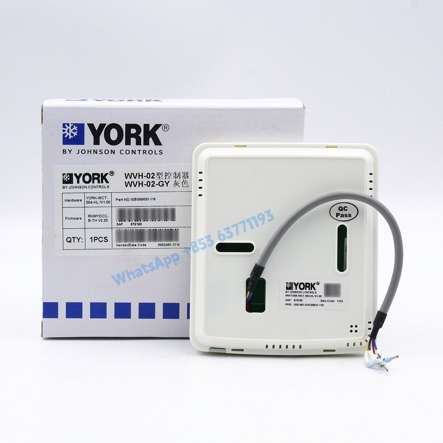 Air Conditioning Fitting WVH-02-GY Electric Touch Panel Thermostat ...