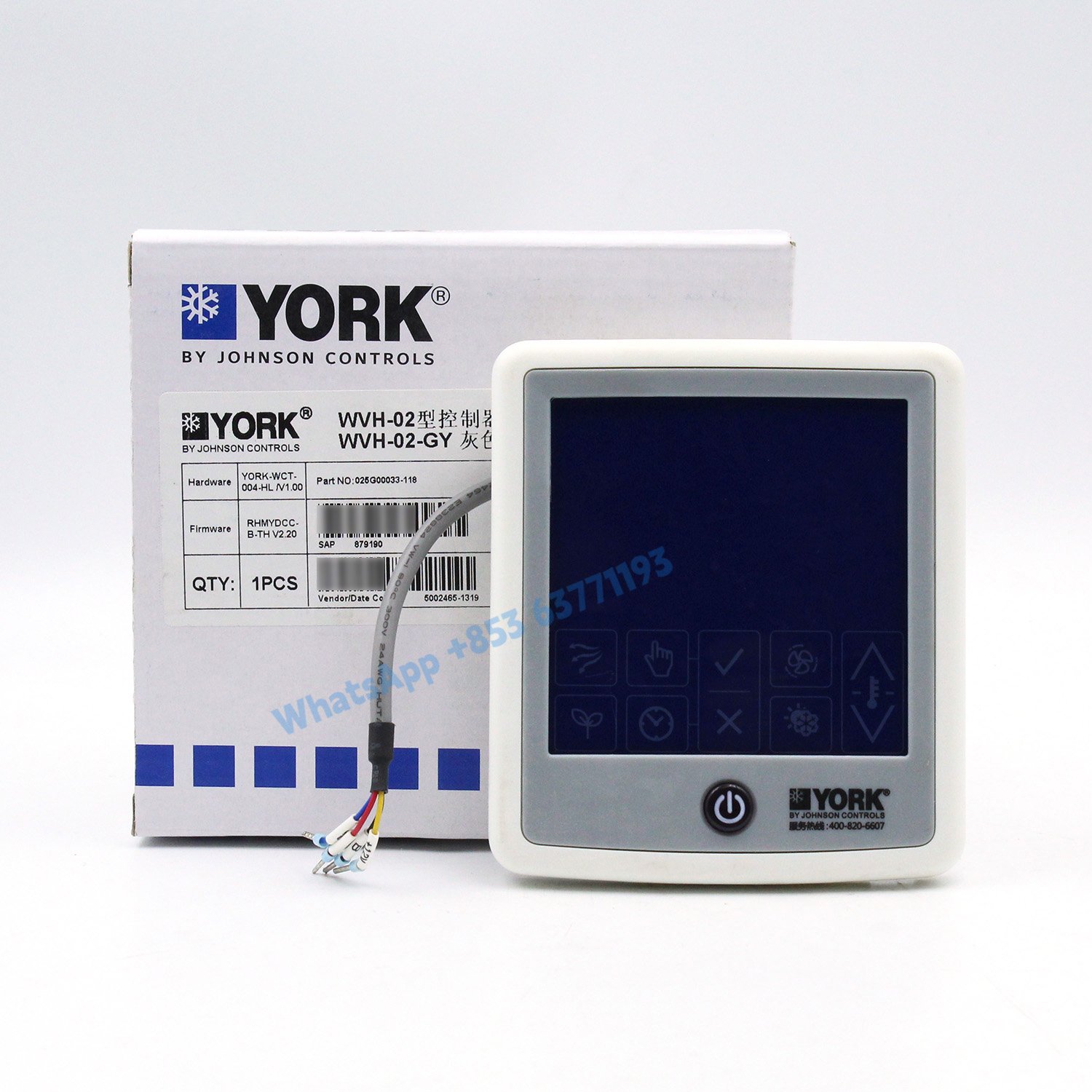 Air Conditioning Fitting WVH-02-GY Electric Touch Panel Thermostat ...