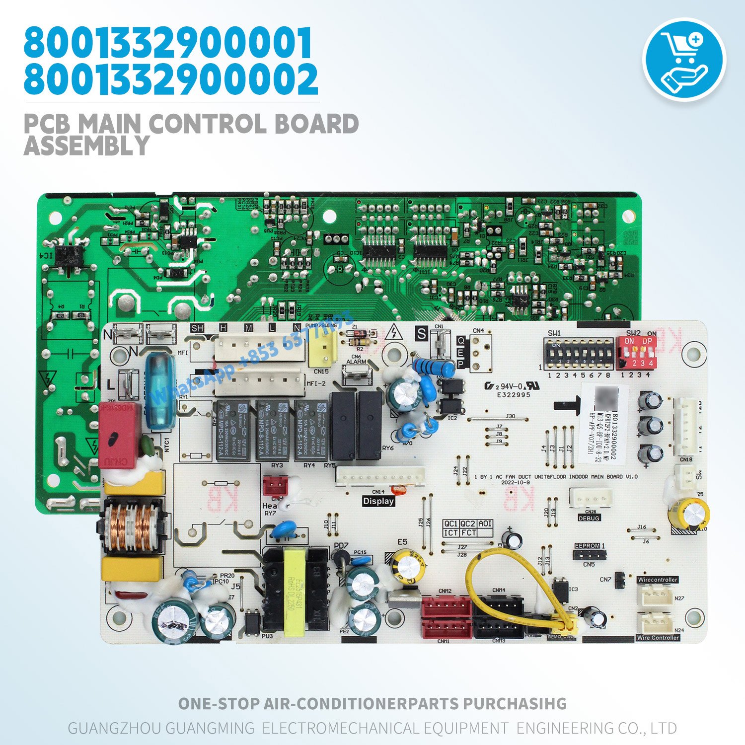 PCB Main Control Board Assembly 801332900002 KFR72F2-BPAY+2.D.NP 801332900001 LF72F2-AY3.D.NP for Chigo VRF Indoor unit HVAC
